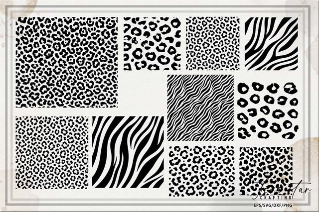 Animal Print SVG Bundle, Animal Print PNG Bundle, Animal Print Clipart, Leopard Print Svg, Cheetah Print Svg, Tiger Print Svg, Cow Print Svg SVG FiveStarCrafting 