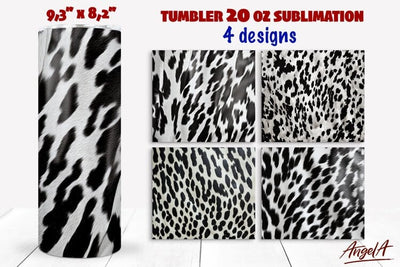Animal print tumbler, cow print background, cow tumbler png Sublimation Angelina Semenova 