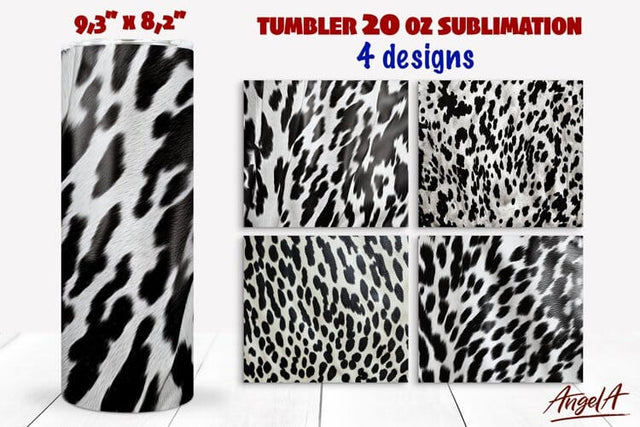 Animal print tumbler, cow print background, cow tumbler png Sublimation Angelina Semenova 