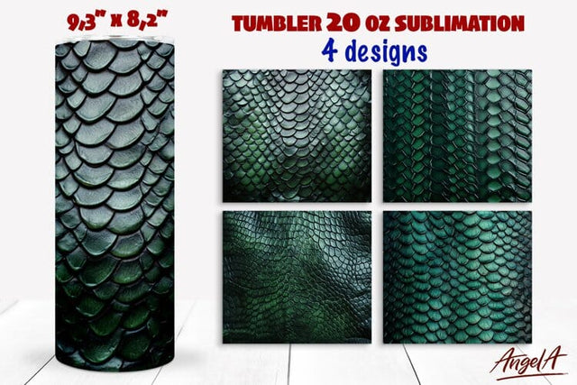 Animal print tumbler / crocodile print / faux leather Sublimation Angelina Semenova 