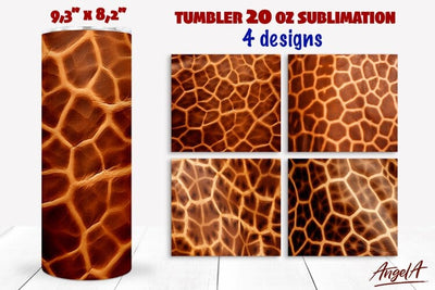 Animal print tumbler / giraffe print / giraffe tumbler Sublimation Angelina Semenova 