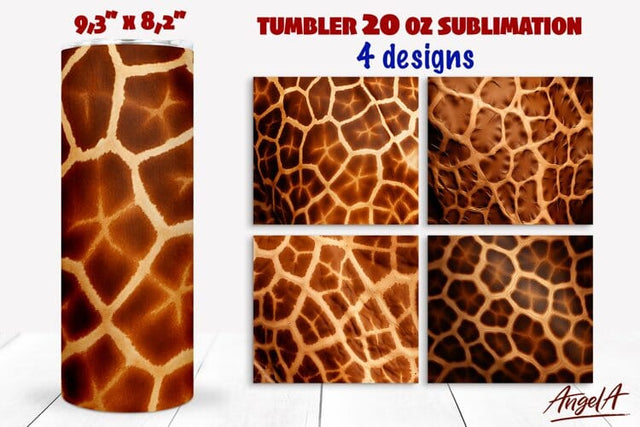 Animal print tumbler / giraffe print / giraffe tumbler Sublimation Angelina Semenova 