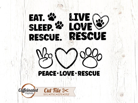 Animal Rescue SVG Bundle SVG Caffeinated SVGs 