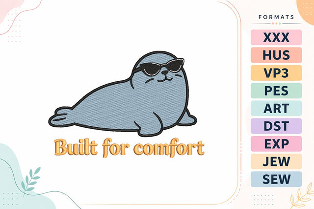Animal Seal Comfort Embroidery Design Embroidery/Applique DESIGNS sg embroidery 