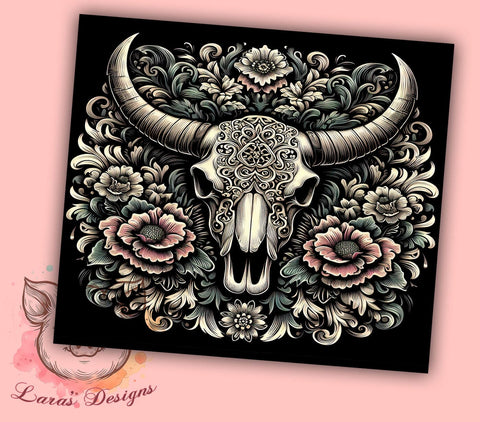 Animal Skull 20oz Tumbler Png, Straight & Tapered Tumbler Png, Gothic Skulls Tumbler Png, Digital Download PNG Sublimation Lara' s Designs 