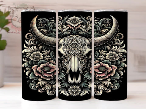 Animal Skull 20oz Tumbler Png, Straight & Tapered Tumbler Png, Gothic Skulls Tumbler Png, Digital Download PNG Sublimation Lara' s Designs 