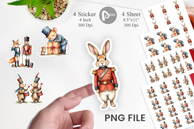 Animal Toy Soldiers Sticker Sublimation artnoy 