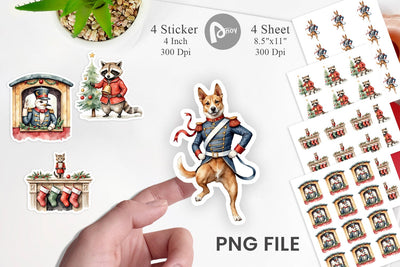 Animal Toy Soldiers Sticker Sublimation artnoy 