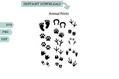 Animal Tracks Sticker Sheet SVG Sharia Morton Designs 