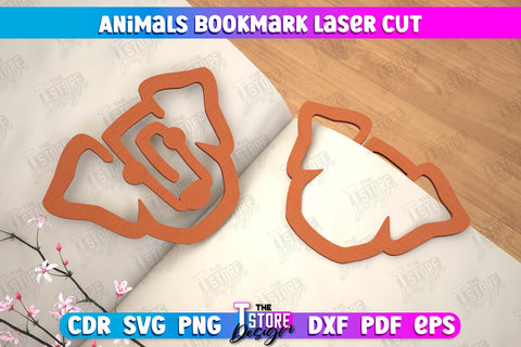 Animals Bookmark | Book Lover | Book Marker | Page Holder | Paperclip | CNC File SVG The T Store Design 