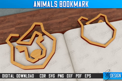 Animals Bookmark Bundle | Book Lover | Book Marker | Page Holder | Paperclip | CNC Files SVG Fly Design 
