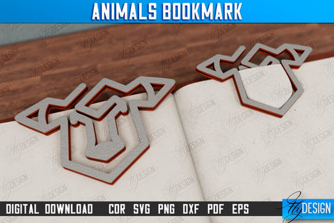 Animals Bookmark Bundle | Book Lover | Book Marker | Page Holder | Paperclip | CNC Files SVG Fly Design 