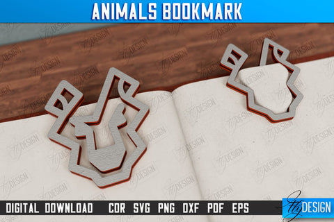 Animals Bookmark Bundle | Book Lover | Book Marker | Page Holder | Paperclip | CNC Files SVG Fly Design 