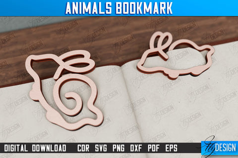 Animals Bookmark Bundle | Book Lover | Book Marker | Page Holder | Paperclip | CNC Files SVG Fly Design 
