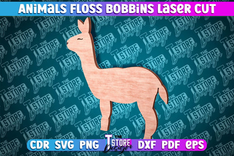 Animals Floss Bobbins Laser Cut | Laser Cut Design | CNC File SVG The T Store Design 