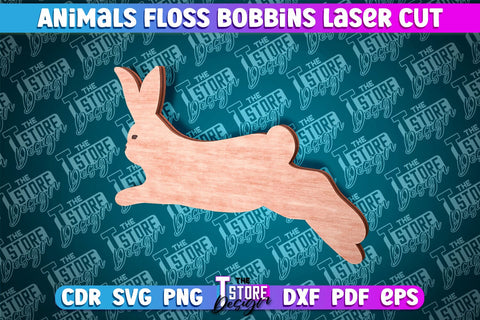 Animals Floss Bobbins Laser Cut | Laser Cut Design | CNC File SVG The T Store Design 