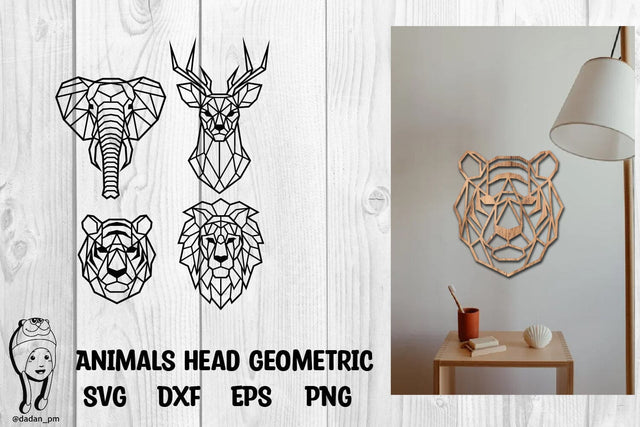 Animals geometric laser cutting SVG dadan_pm 