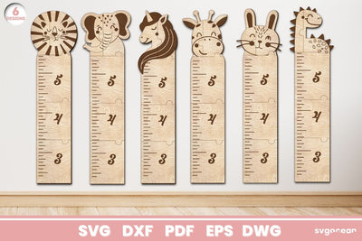 Animals Growth Chart Rulers SVG SvgOcean 