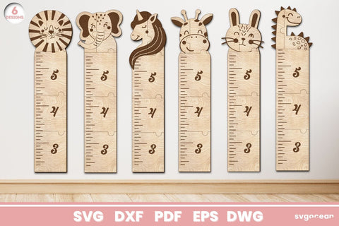 Animals Growth Chart Rulers SVG SvgOcean 