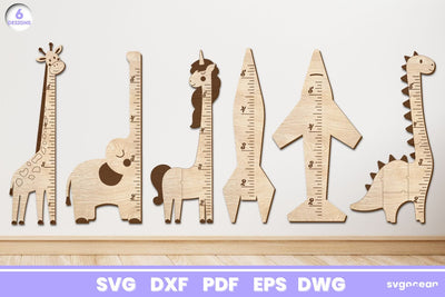 Animals Height Chart Rulers SVG SvgOcean 