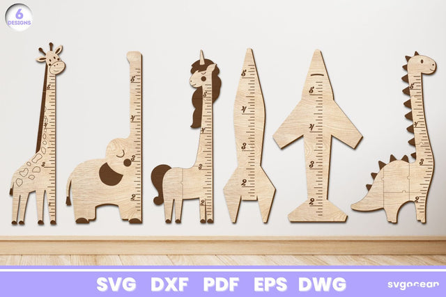 Animals Height Chart Rulers SVG SvgOcean 