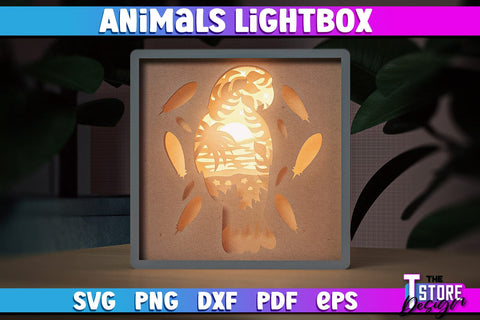 Animals Lightbox SVG Design | Paper Cut Design | SVG File SVG The T Store Design 