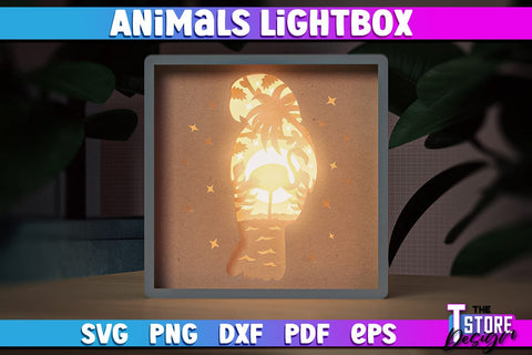 Animals Lightbox SVG Design | Paper Cut Design | SVG File SVG The T Store Design 