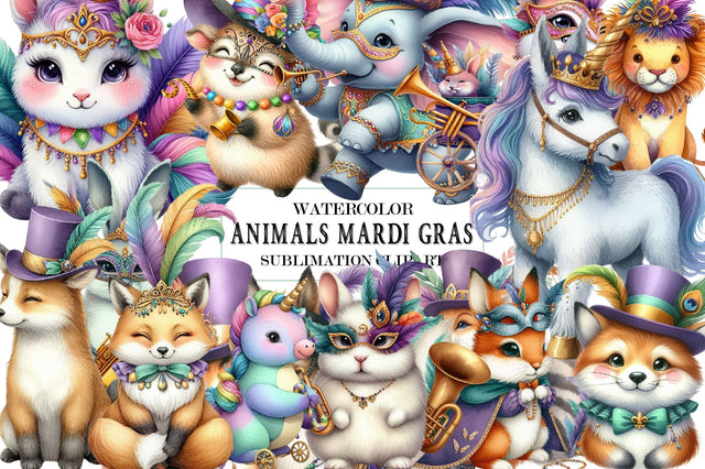 Animals Mardi Gras Sublimation Clipart Sublimation SVGista 