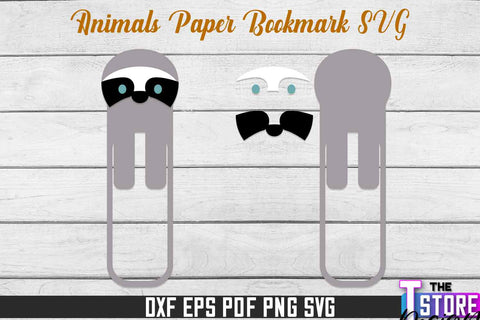 Animals Paper Bookmarks SVG | Bookmark SVG Design | Book Lover SVG The T Store Design 