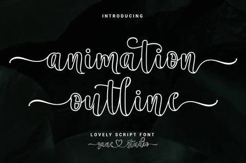 Animation Outline Font Zane Studio55 