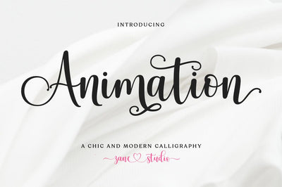 Animation Script Font Zane Studio55 