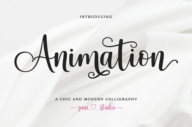 Animation Script Font Zane Studio55 