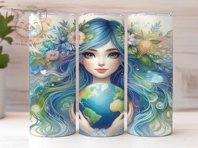 Anime Earth Day 20oz Eco Friendly Tumbler Wrap, Eco Friendly Tumbler, 20oz Tumbler Design, Sublimation Tumbler Wrap, Nature Anime Tumbler, Planet Earth Tumbler Sublimation Lara' s Designs 
