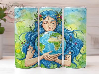 Anime Earth Day 20oz Eco Friendly Tumbler Wrap, Eco Friendly Tumbler, 20oz Tumbler Design, Sublimation Tumbler Wrap, Nature Anime Tumbler, Planet Earth Tumbler Sublimation Lara' s Designs 