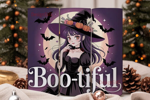 Anime Witch Boo-tiful 20oz Tumbler Wrap Sublimation DesignSVG 