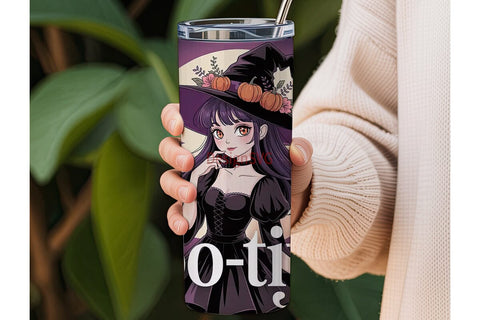 Anime Witch Boo-tiful 20oz Tumbler Wrap Sublimation DesignSVG 