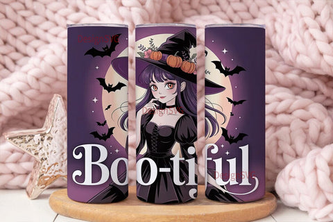 Anime Witch Boo-tiful 20oz Tumbler Wrap Sublimation DesignSVG 