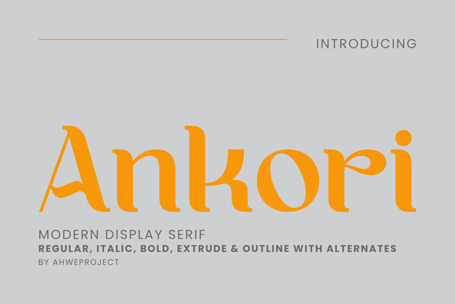 Ankori Font ahweproject 