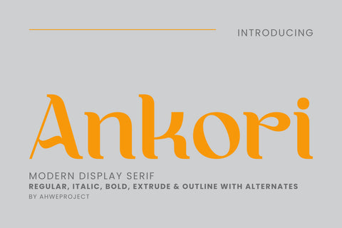 Ankori Font ahweproject 