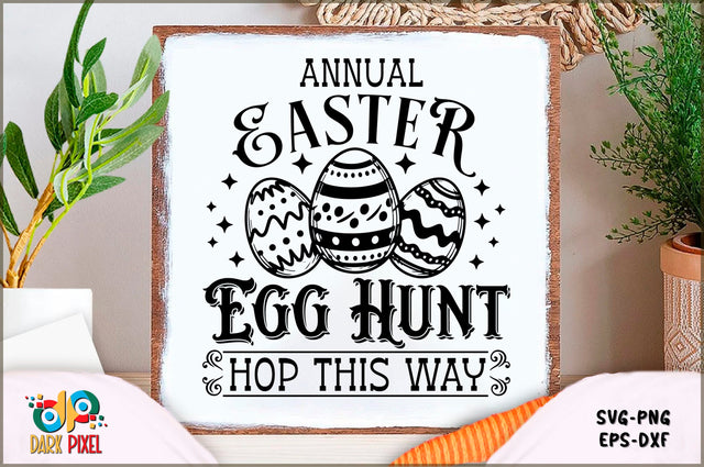 Annual Easter Egg Hunt hop this way SVG Sublimation Shetara Begum 