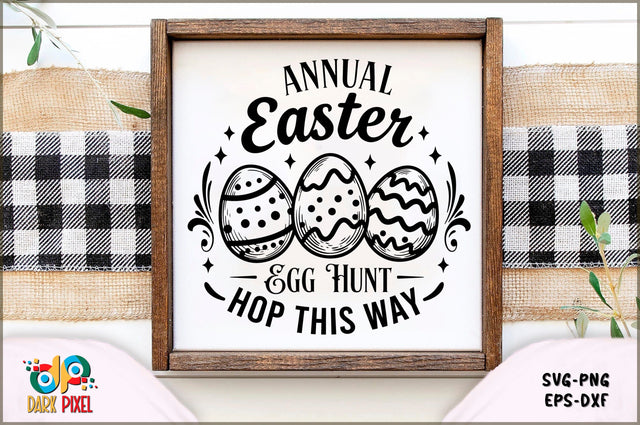 Annual Easter Egg Hunt hop this way SVG Sublimation Shetara Begum 