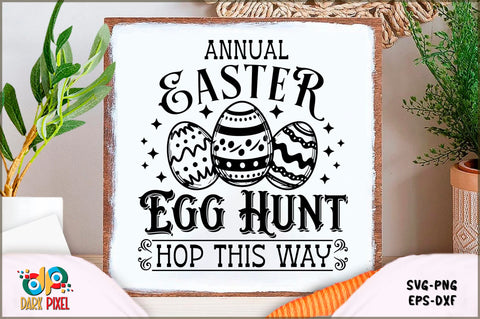 Annual Easter Egg Hunt hop this way SVG Sublimation Shetara Begum 