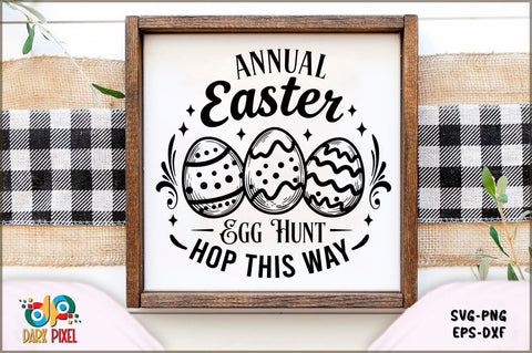 Annual Easter Egg Hunt hop this way SVG Sublimation Shetara Begum 