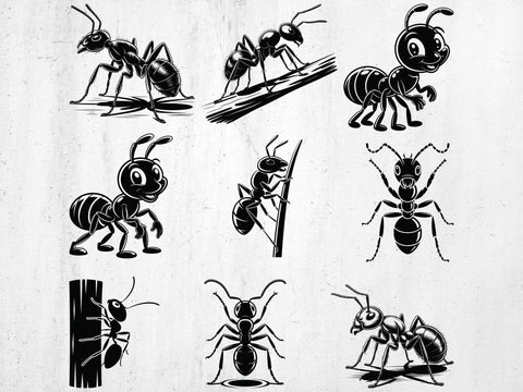 Ant Svg Bundle, Ant Drawing, Ant Vector, Ant Silhouette SVG Creativeart88 