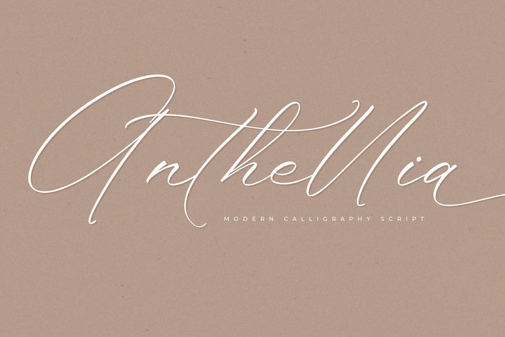Anthellia - Modern Calligraphy Script - So Fontsy
