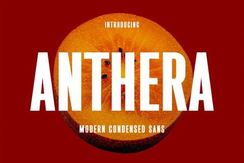 Anthera - Modern Condensed Sans Serif Font studioalmeera 