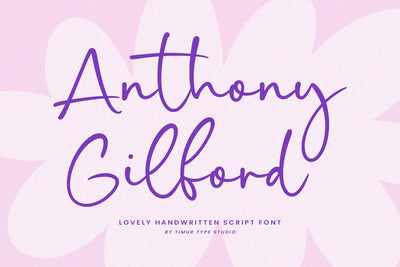 Anthony Gilford - Lovely Handwritten Script Font Font Timur type 