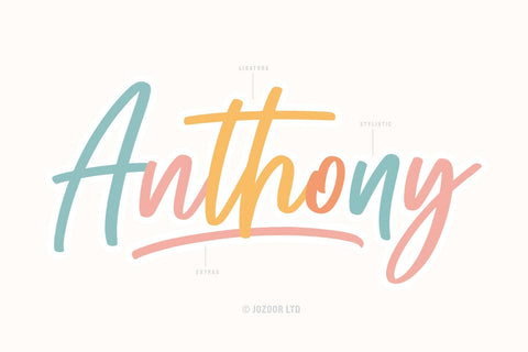 Anthony - Modern Script Font Font Jozoor 