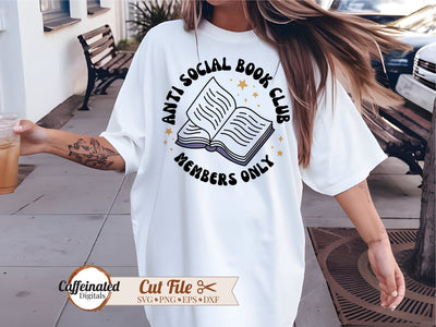 Anti Social Book Club SVG SVG Caffeinated SVGs 