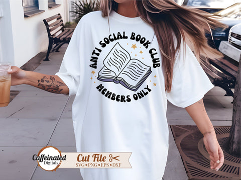 Anti Social Book Club SVG SVG Caffeinated SVGs 